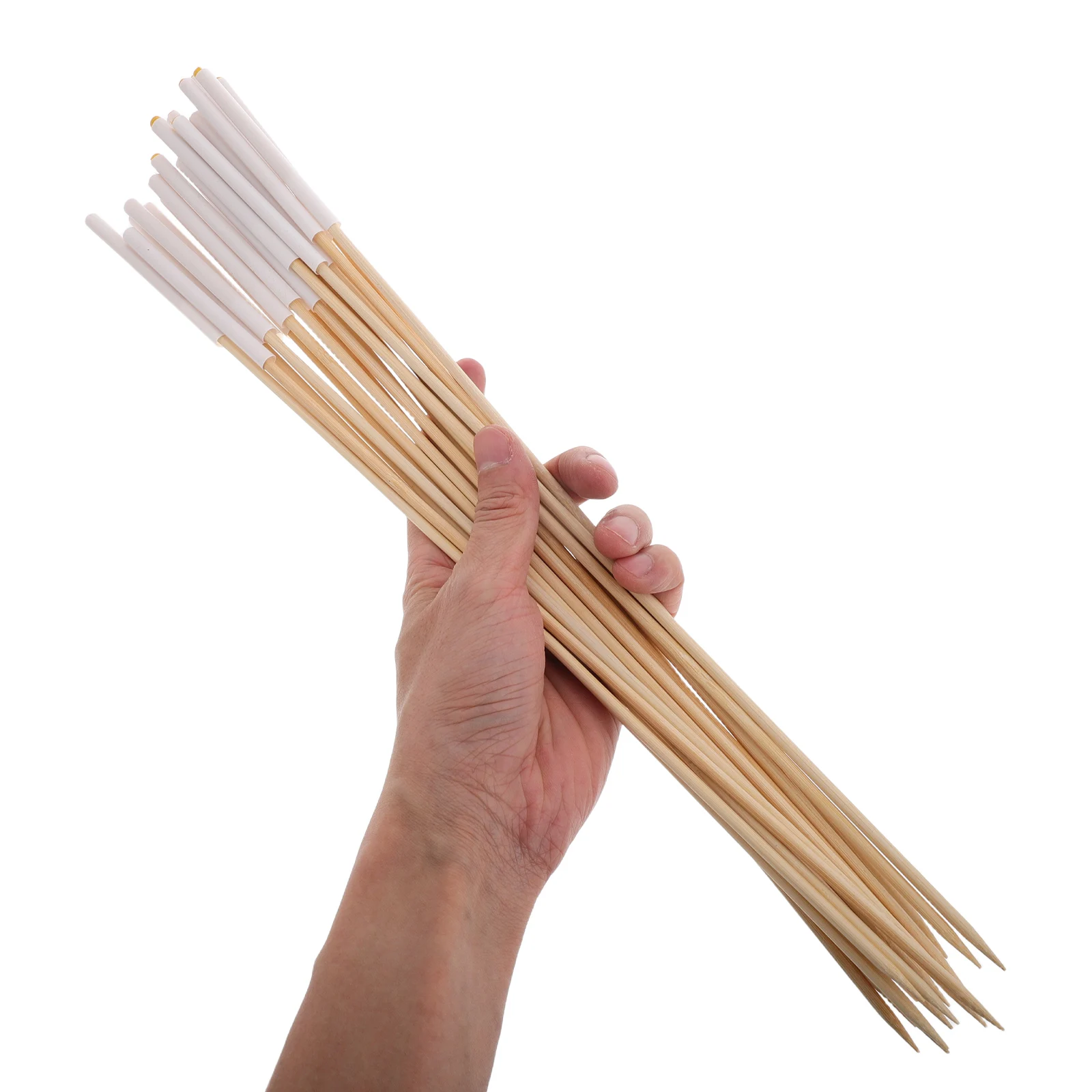 

20pcs Handmade Bamboo Sticks Bouquet Packaging Materials DIY Flower Crafts Cartoon Design Durable Wood Floral Accessories