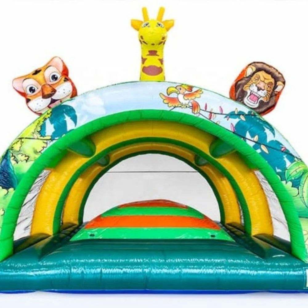 Outdoor Pvc High Quality Wholesale Commercial Rental Inflatable Airmountain With Roof Jungle Bounce House For Children