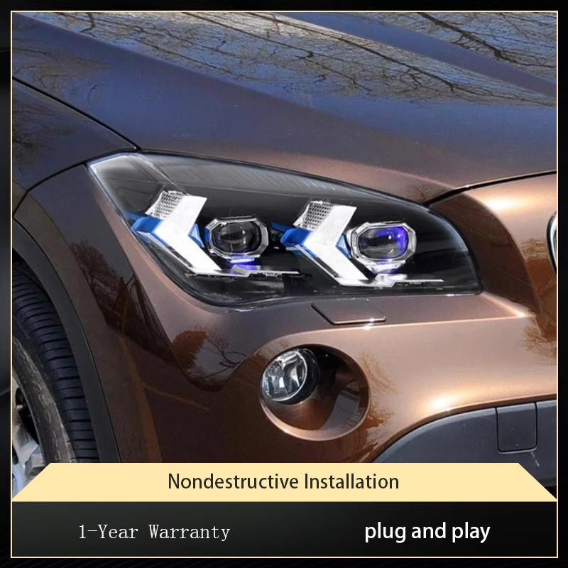 

Vehicles Accessories For BMW X1 E84 F49 2010-2015 Front Light DRL Head Lamp Car Turn Signal Upgrade Full LED Headlight Lens Auto