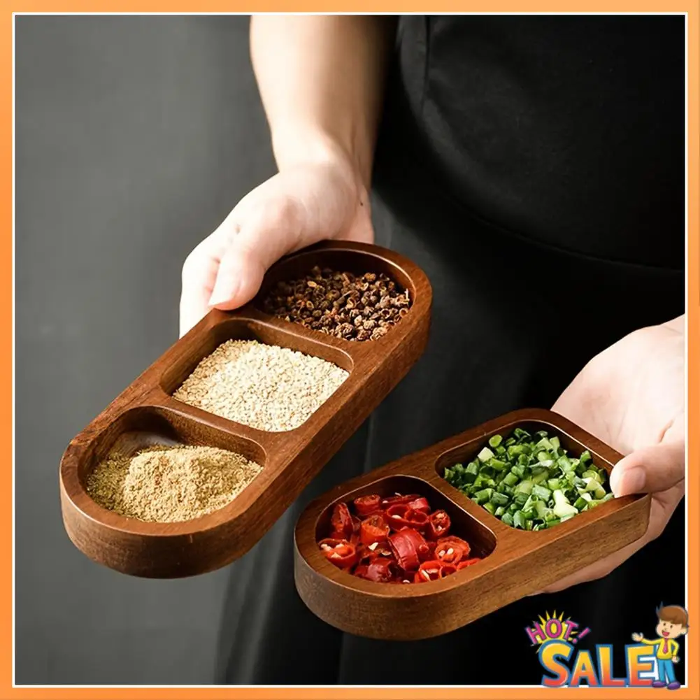 

AB68 Solid Wood Rectangular Tray Seasoning Tray Breakfast Food Sushi Bread Dessert Sauce Tray Kitchen Dinner Seasoning Tray