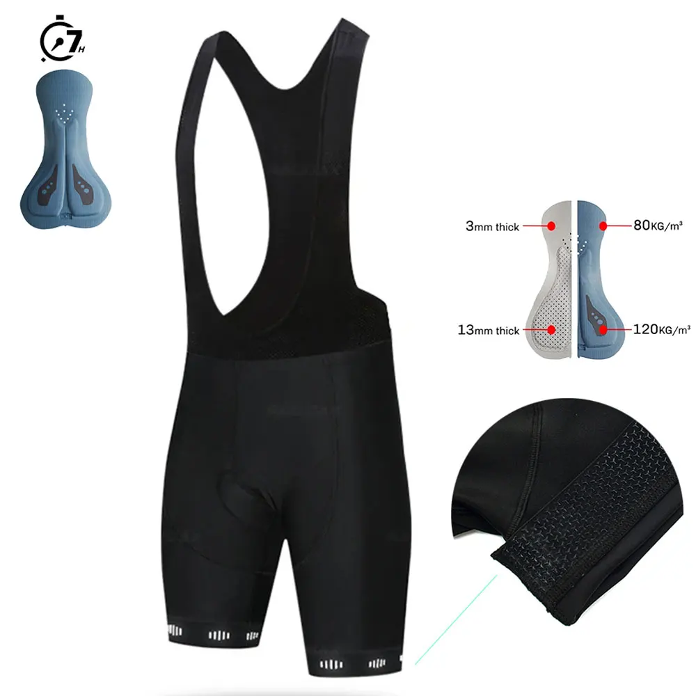 

Top Quality Cycling Bib Shorts Reflective LOGO Summer Breathable Quick Dry Bicycle Bib Shorts Mountain Bike Black Riding Shorts
