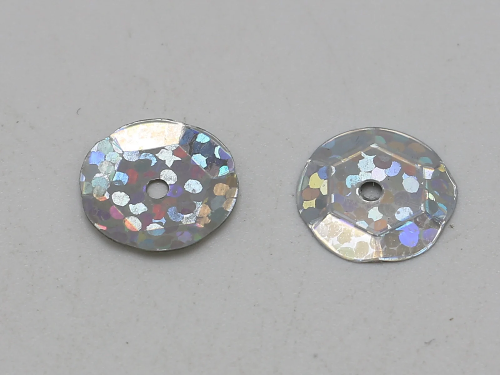 2000 Silver/Gold Laser Hologram 10mm CUP round loose sequins Paillettes sewing Wedding craft