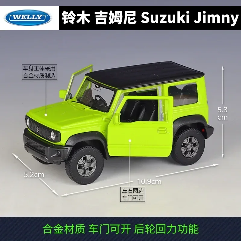 WELLY 1:36 Suzuki Jimny off-road High Simulation Diecast Metal Alloy Model Car Toys Collection Gifts