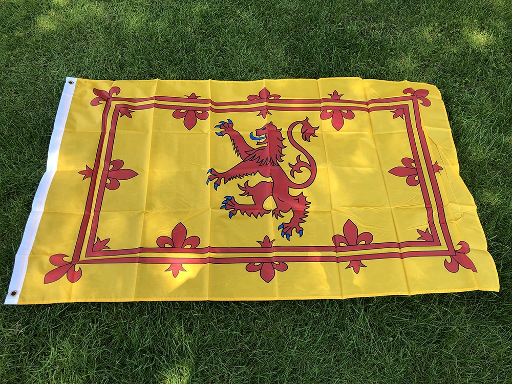 lion rampant flag 3x5Fts 90X150cm hanging polyester banner Royal Lion Rampant Scotland Flag for decoration