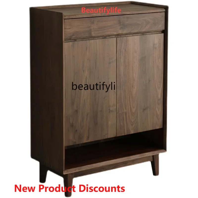 

S Nordic Solid Wood Shoe Cabinet Entrance Cabinet Modern Simple Small Apartment Log Partition Household storage cabinet