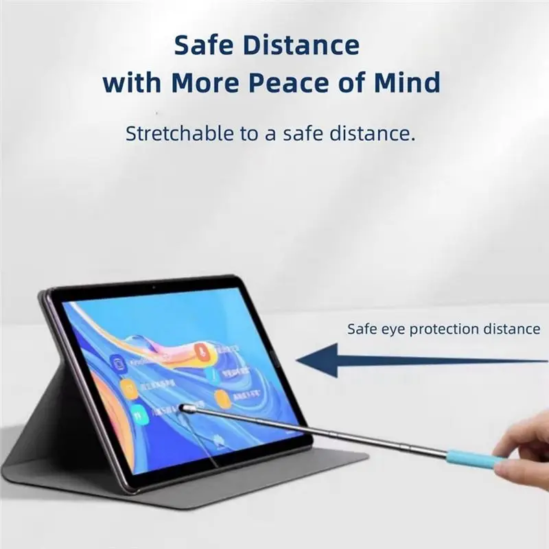 AED5-قلم تلسكوبي عالمي لشاشات اللمس، وعصا المؤشر القابلة للسحب والقلم مع طرف متدفق خاص #4