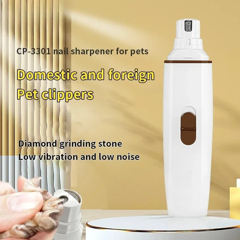 Nail Grinding Quiet Low Noise Electric Usb Charge Pet Splash Proof Paws Nail Grooming Trimmer Tools Dog Nail Grinder