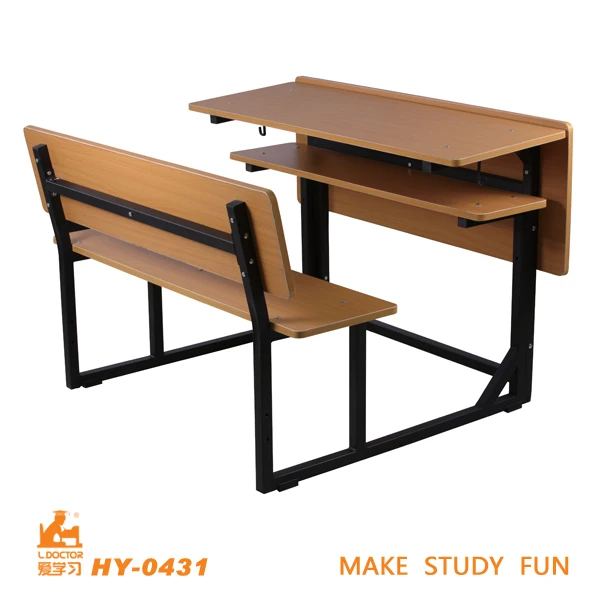 hot selling school furniture school wooden bench table classroom desk and chair for middle school used