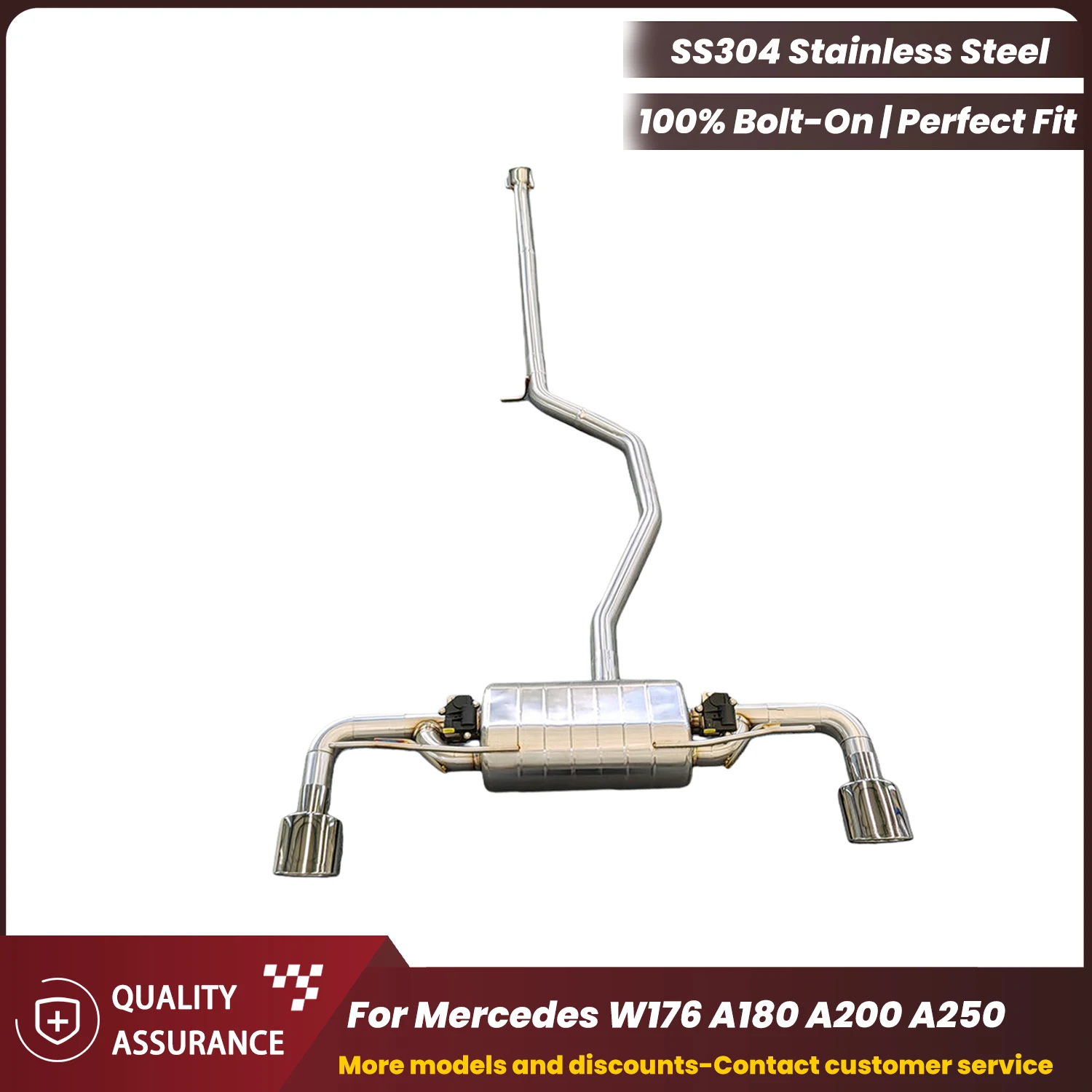 

ECCF Valvetronic Catback выхлоп для Mercedes W176 A180 A200 A250 агрессивная выхлопная звуковая модернизация простая установка