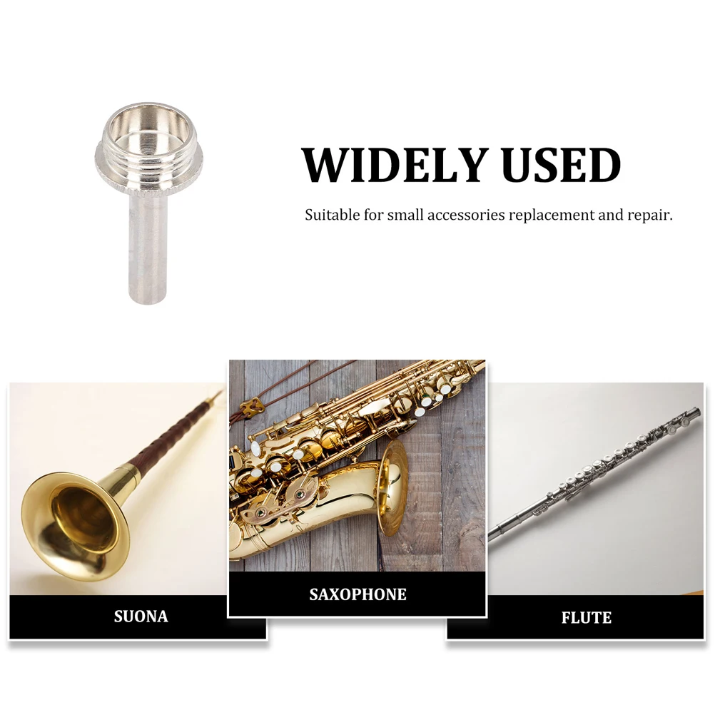 

3 Pcs Stem Small Key Accessories Trumpet Finger Buttons Piston Silver Stainless Steel