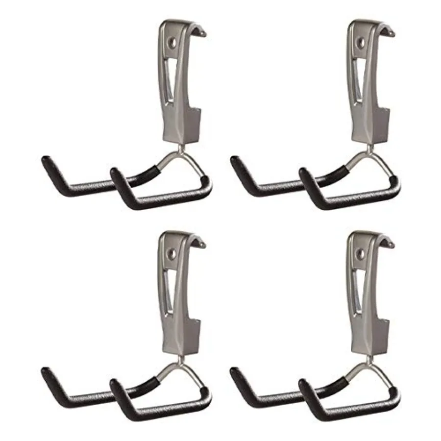 

1784456 FastTrack Wall Mounted Rope, Hose, or Tool Garage Storage Utility Hook, Supports Up to 25 Pounds Each 4 Pack