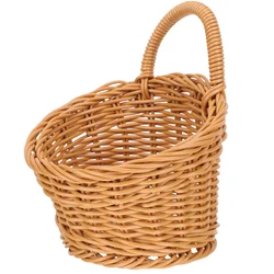 Storage Basket Wicker Baskets Wall Small Woven Hanging Decor Vegetable Fruit Plastic Rattan for