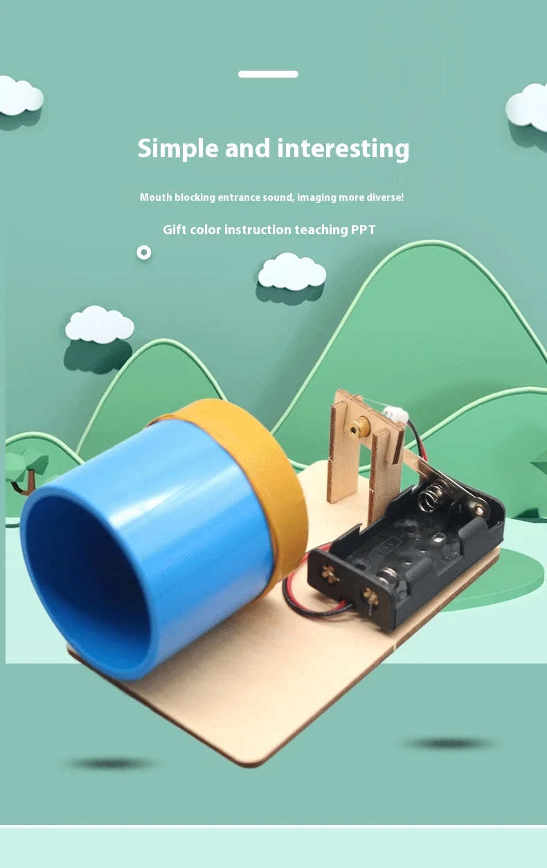 DIY-Schallwellenbildtechnologie für die visuelle und auditorliche kleine Produktion von Kindern, Steam-Modell für die manuelle Montage von Kindern