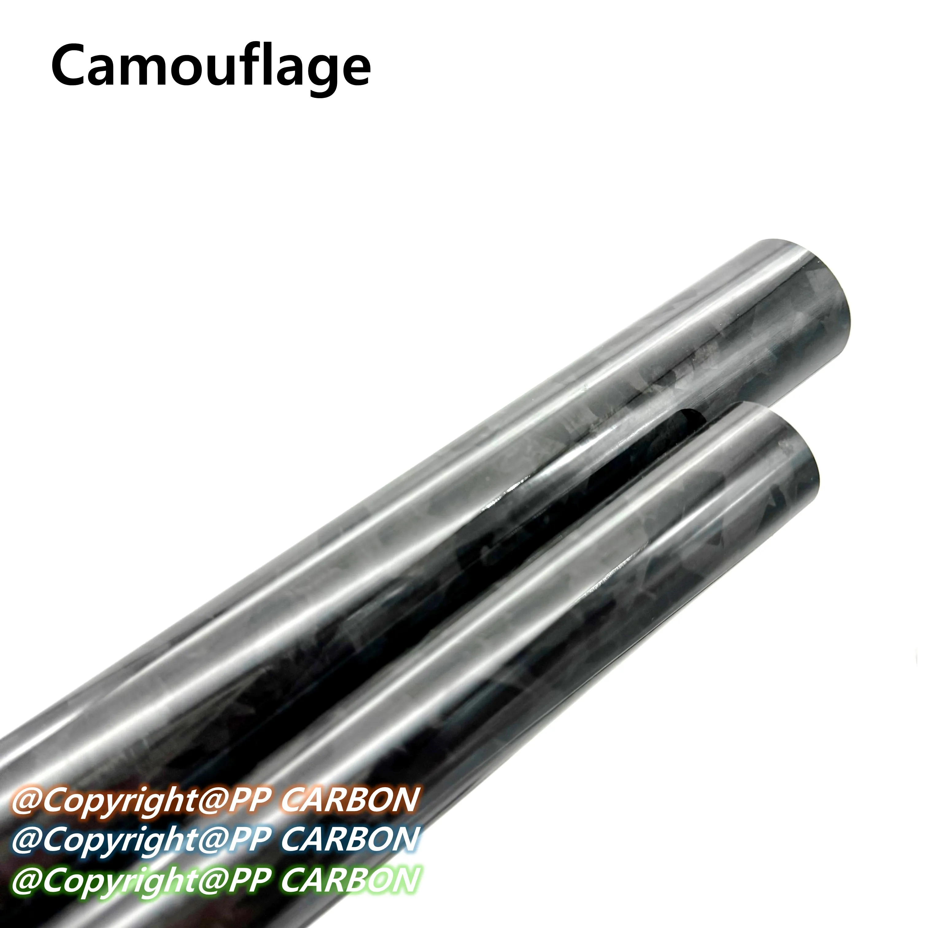 lot/2pcs 500mm Forged Carbon Fiber Tube 8mm 12mm 18mm 20mm 25mm 28mm 30mm Glossy Camouflage Weave 3K High Composite Material