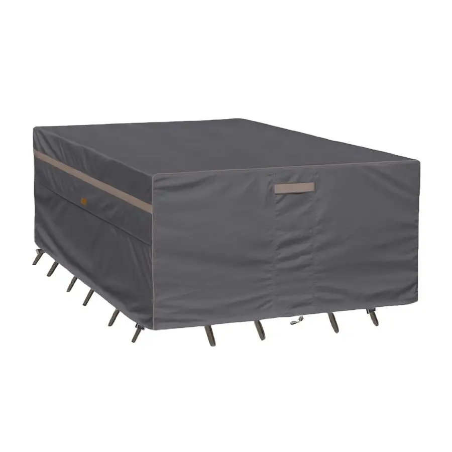 

Duty Waterproof Patio Furniture Covers,Fade Resistant Outdoor Table and Chair Covers Rectangular 90 Wx 60 D x 28 H Dark Grey