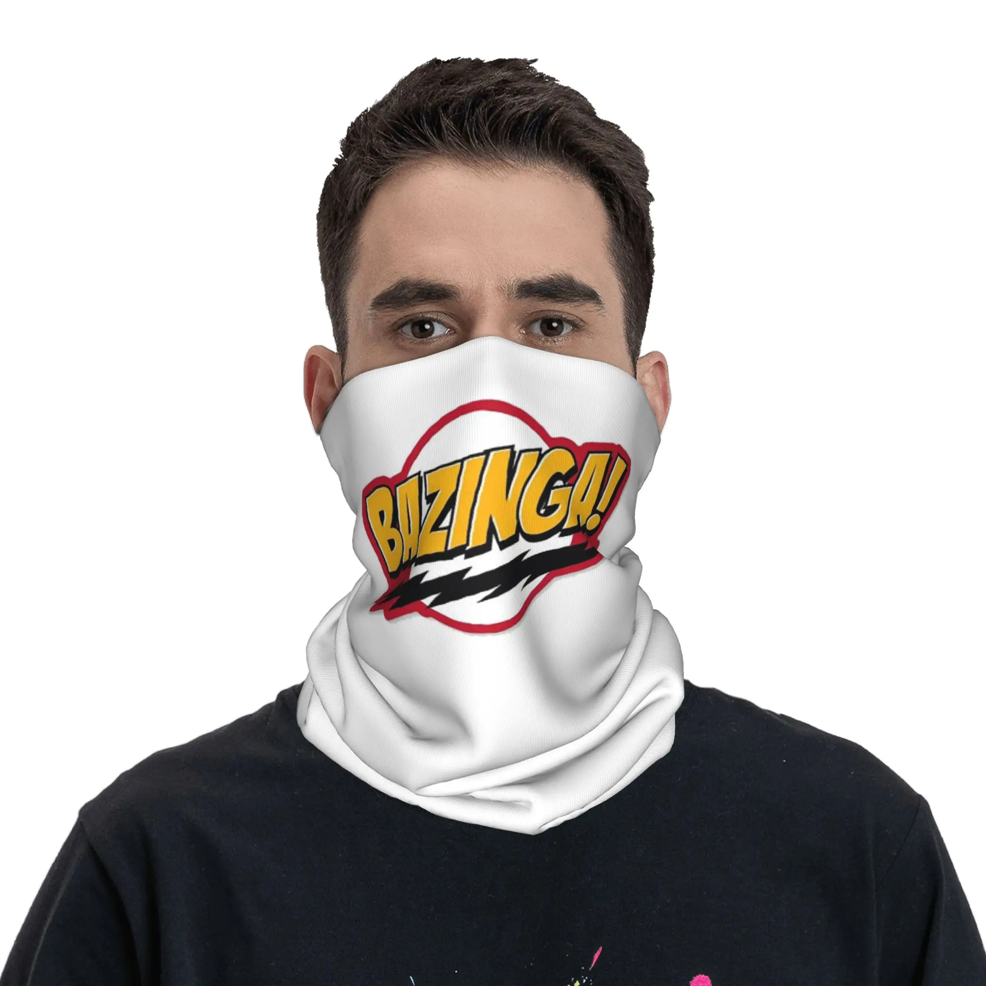 

Bazinga The Big Bang Theory Bandana Neck Cover Printed Wrap Mask Scarf Warm Cycling Scarf Running Unisex Adult Washable