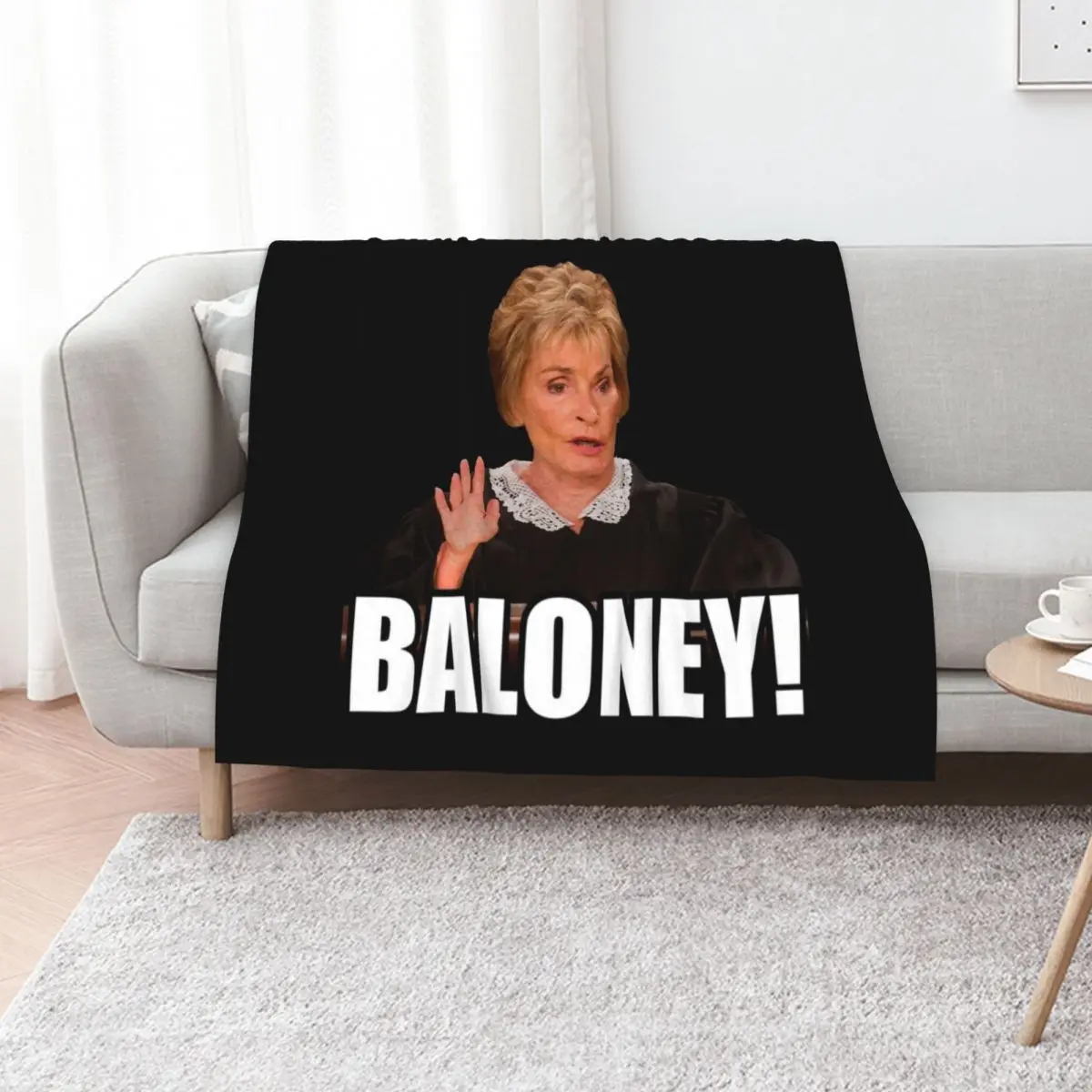 Judge Judy - Baloney Throw Blanket Furry Warm Soft Big Soft Beds Tourist Flannels Blankets