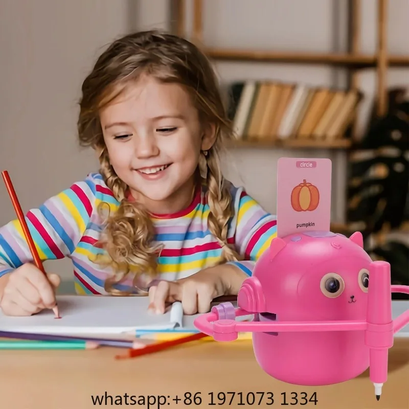 Painting Robot Smart Drawing Robot Educational Interactive Drawing Machine Painting Learning  with 2 Pens 100 Sheets Cards