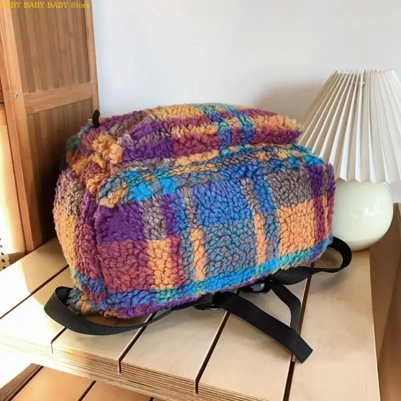 

Q81A Vintage Rucksack Winter Shoulder Bags Travel Bag Versatile Backpack for Girl