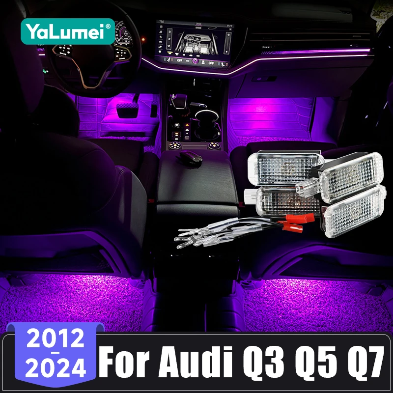 For Audi Q3 8U FY Q5 8R Q7 4L 4M 2012 2013 2014 2015 2016 2017 2018 2019 2020 2021 2022 2023 2024 Car Footwell Lamp Accessories