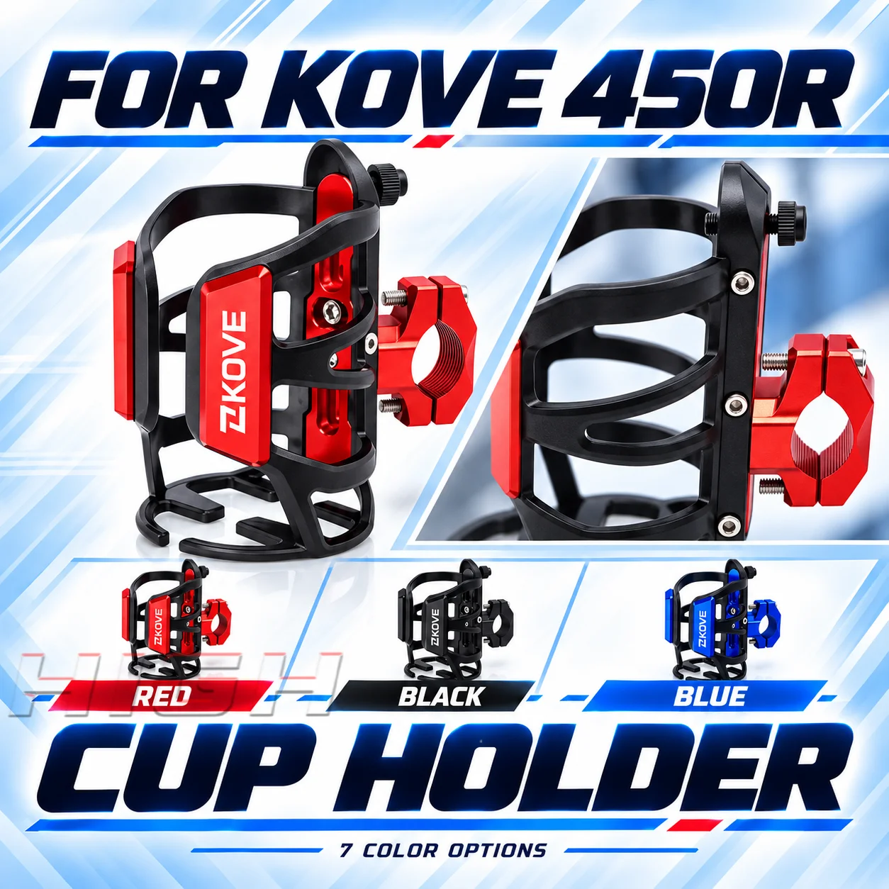 Fit For KOVE 450R  Modified Water Bottle Holder Drink Cup Bracket Accessories