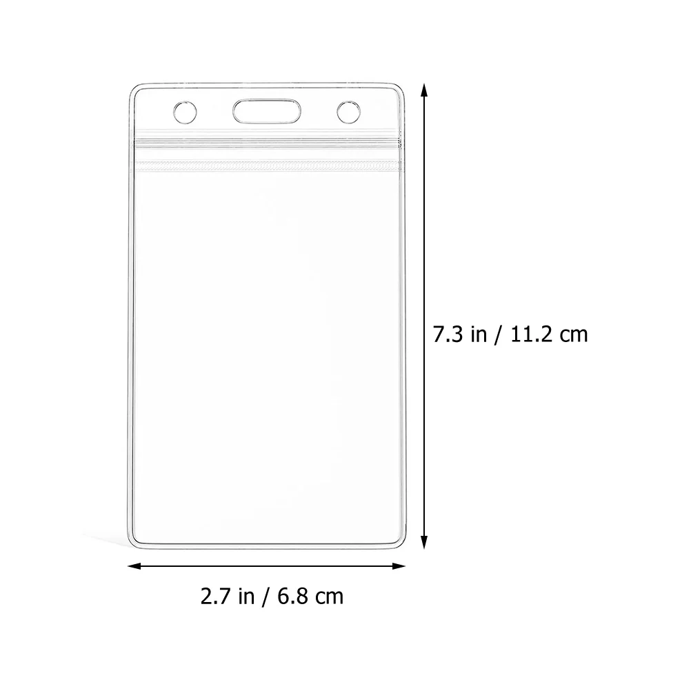 20 шт., прозрачные рукава для карт, водонепроницаемый держатель, вертикальный бейдж, пластиковый для карт, прозрачный