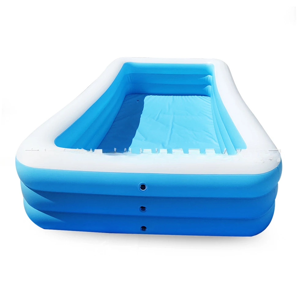 

For Household Thickened Adult Pool Outdoor Blue and White Inflatable Swimming Pool