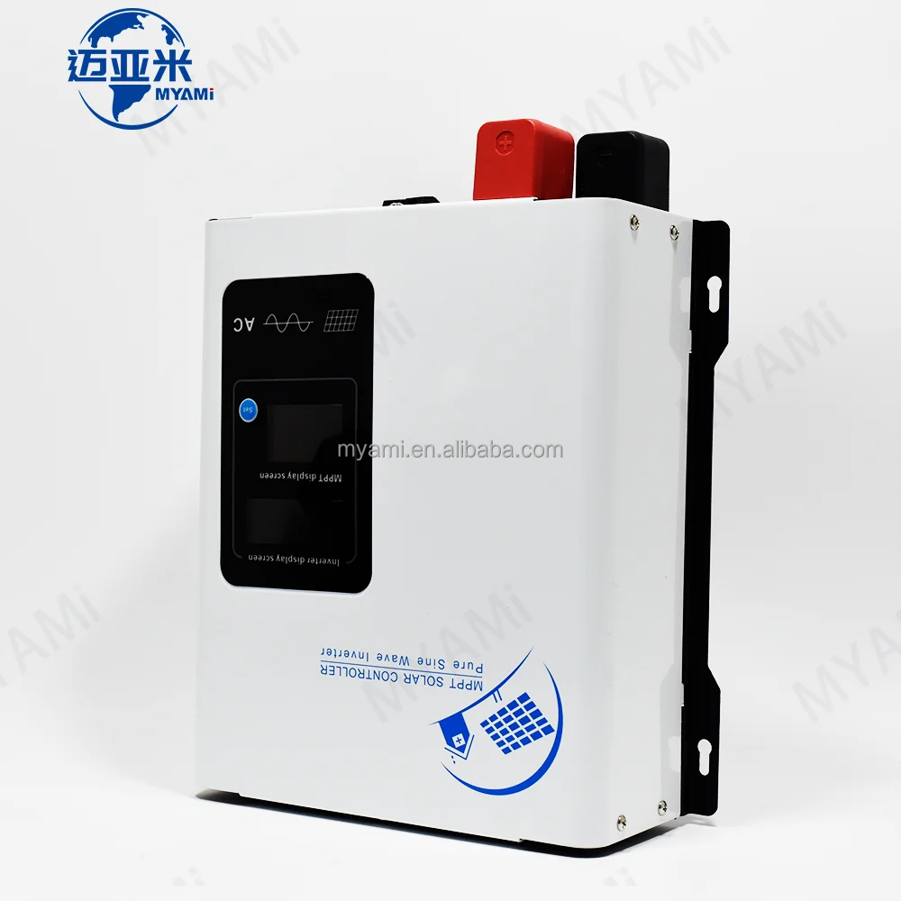 Myami New Design 1000w Pure Sine Wave 12v/24v/48v Dual Lcd Display 30a Mppt Off-grid Solar Power Inverter For Solar System