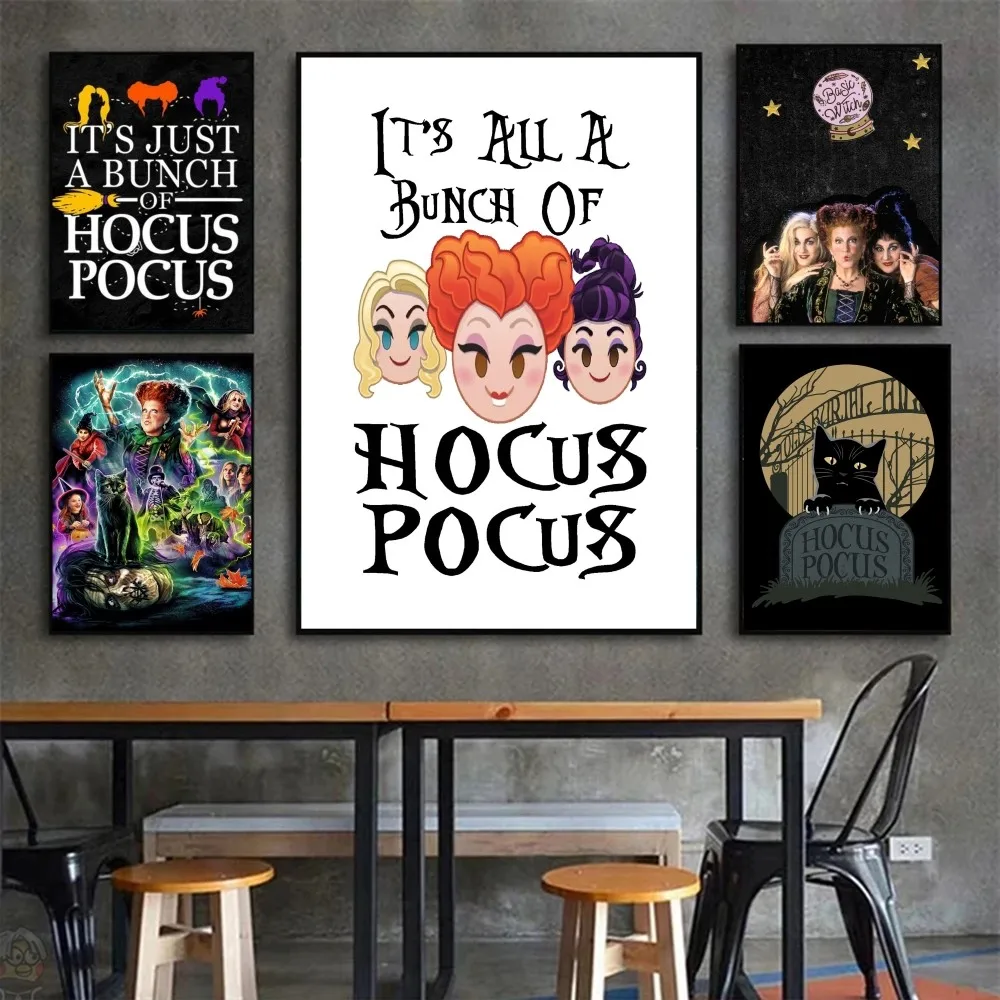 1 szt. Disney Hocus Pocus naklejki plakatowe ściana artystyczna malowidła ścienne dekoracja do pokoju gry prezenty Kawaii HD malowanie kocie