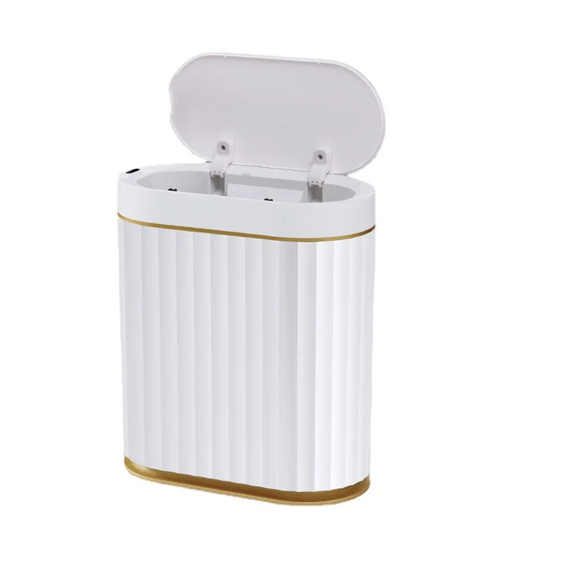 

Intelligent Inductive Garbage Bin Toilet Narrow Automatic Light Luxury Household Living Room Slit Mesh Red Toilet Paper Bucket