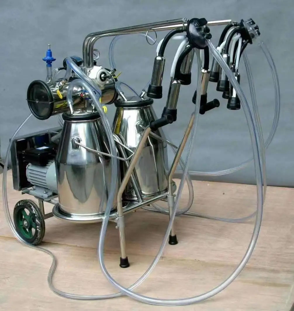 25L Automatic Milking Machine/Vacuum Pump Portable Electric Milking Machine for Farms