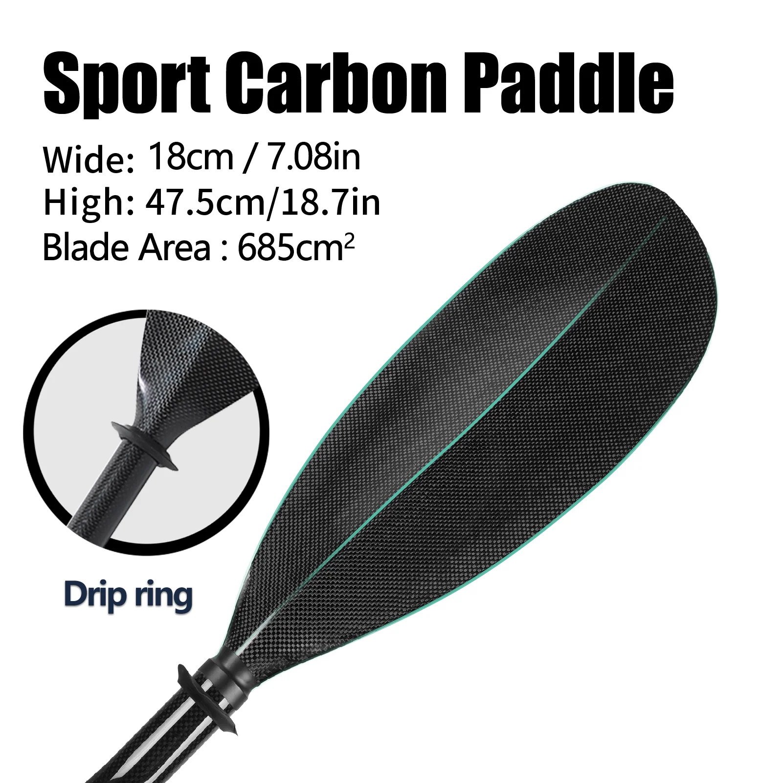 4 Sections Sea Kayak Paddle Sport Line Carbon Fiber Blade 100% Full Carbon Fiber Rowing Oars Canoe Boat Kayaks Tool Accessories