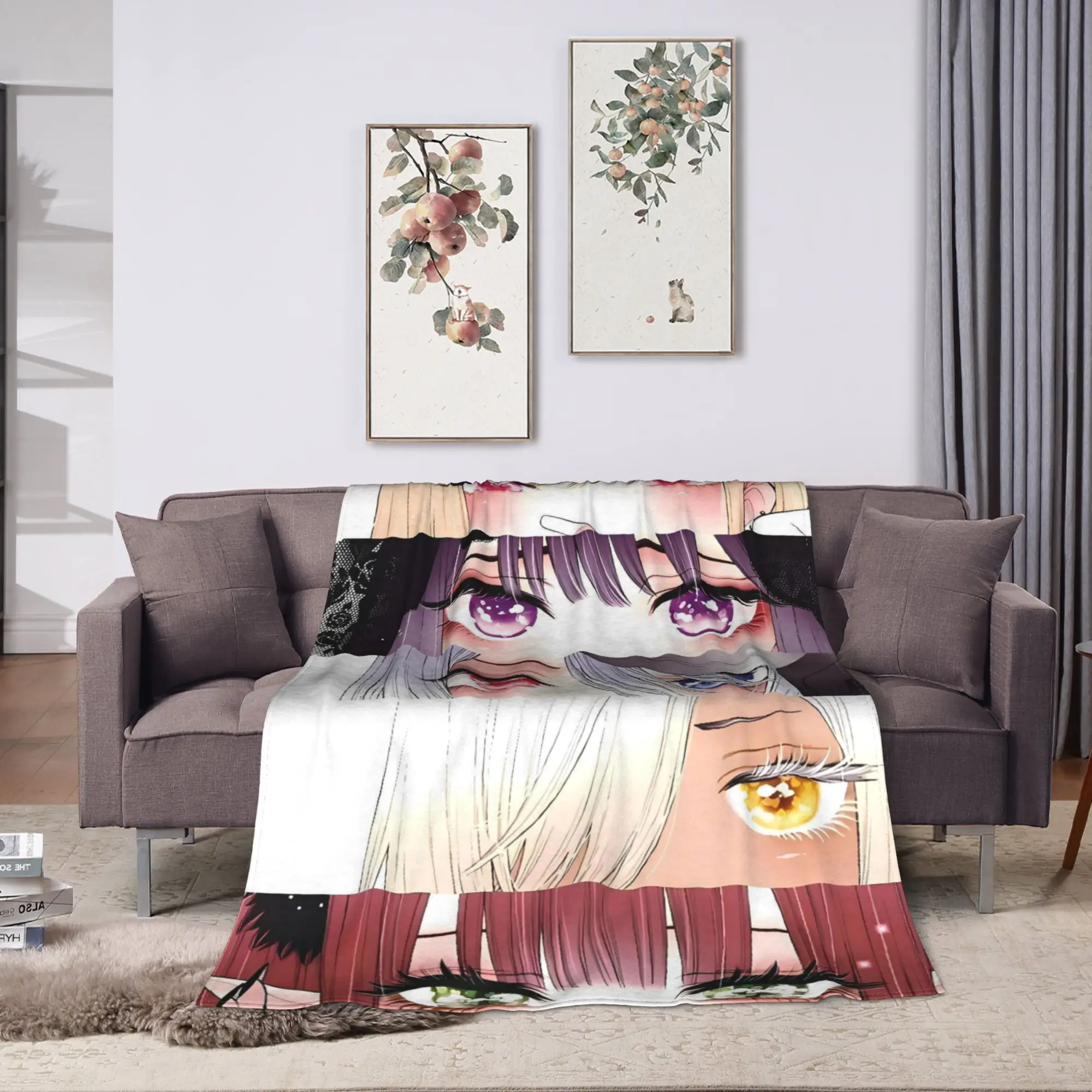 My dress up Darling Marine Kitagawa Warm Soft Blanket  Plush Throw Blanket Fluffy Couch Chair Flannel Bedspread Sofa Bed Cover