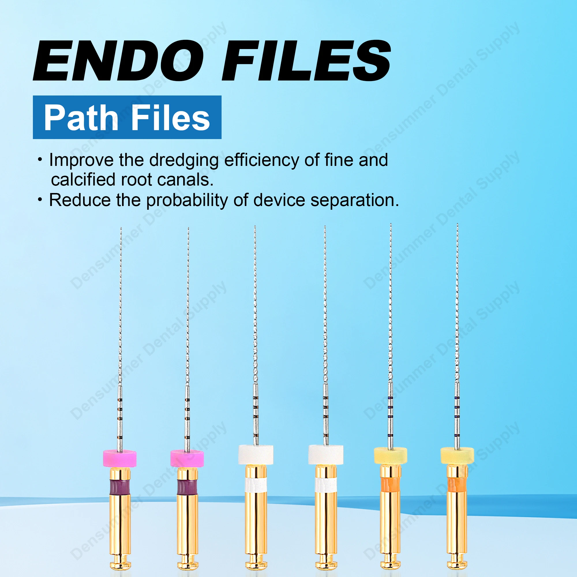Dental Instrument Rotatable Niti Path Glide Files Endo Rotary Endodontic Files For Root Canal Cleaning