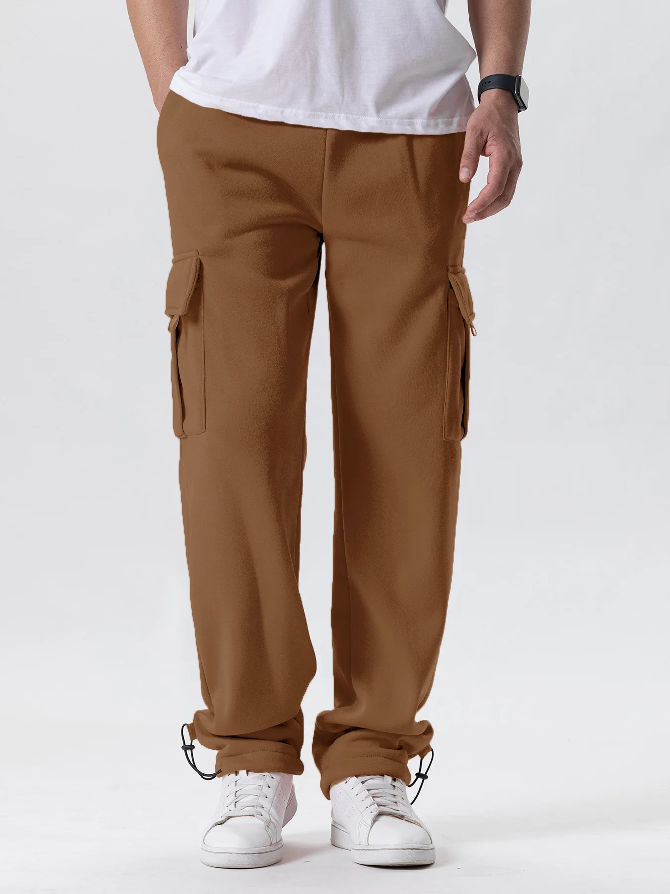 Pantaloni da jogging da uomo Pantaloni lunghi con coulisse larghi Pantaloni sportivi multitasche da uomo Pantaloni cargo casual per uomo Pantaloni da corsa fitness
