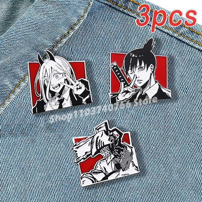 

Anime Chainsaw Man Enamel Pins Cartoon Cute Pochita Backpack Pin Accessories for Man Women Brooches Jewelry Decoration Gift