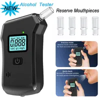 Breathalyzer, Upgraded Portable Professional High-Accuracy Breathalyzers for Alcohol with LCD Digital Display with 5 Mouthpieces