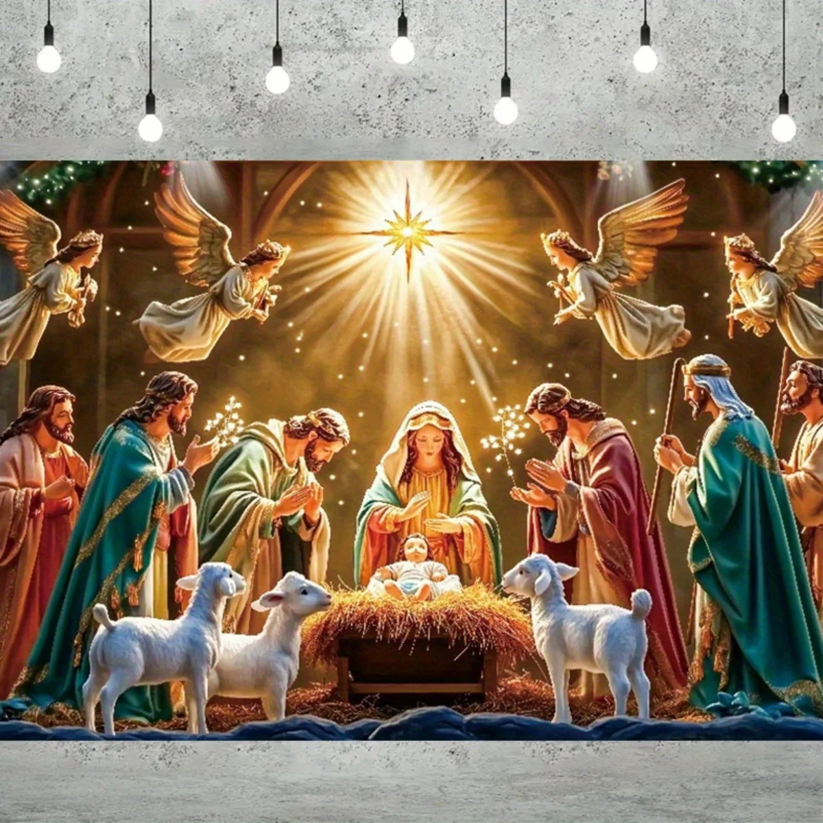 Geburt von Jesus Hintergrund Party Dekoration Lieferungen Frohe Weihnachten Baby Dusche Liefert Banner Hintergrund Dekor Foto Schießen Requisiten