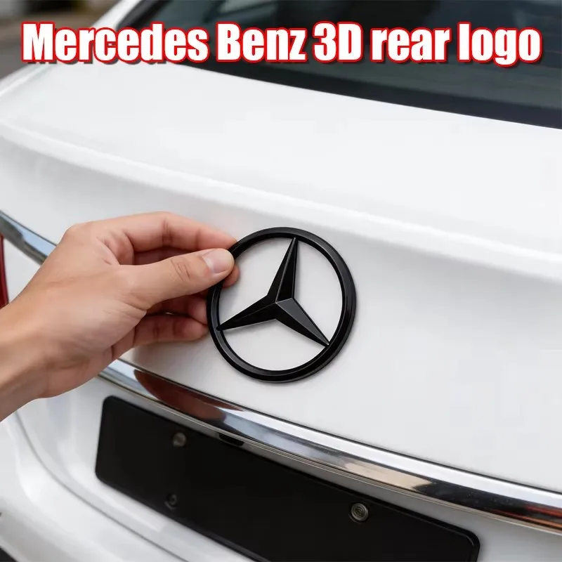 Trunk Badge for Mercedes Benz W203 W211 W204 W124 W212 W220 W213 W210 W205 W202 80/90/100/105MM 3D Sticker Rear Car Decoration