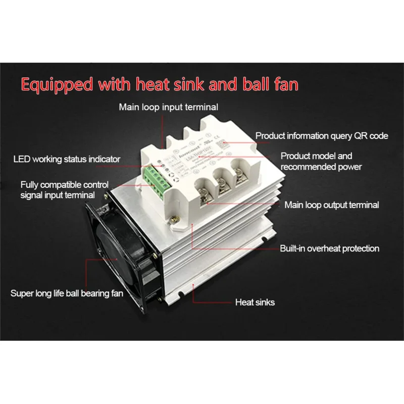 Three-phase AC voltage  SCR solid state relay dimming power supply regulation temperat