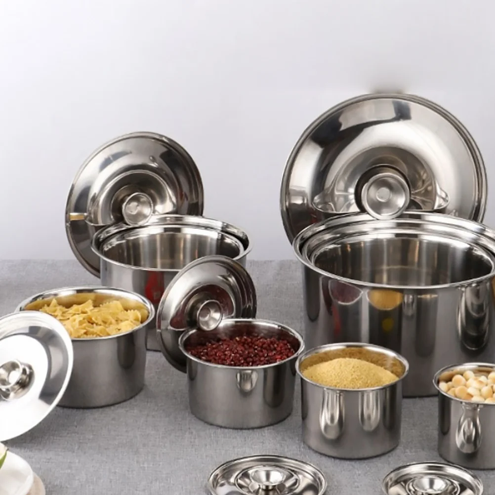 

Stainless Steel Seasoning Jar Salt Pepper Spice Container Lid Kitchen Storage Pot Home Hotel Restaurant 12Cm Multifunction