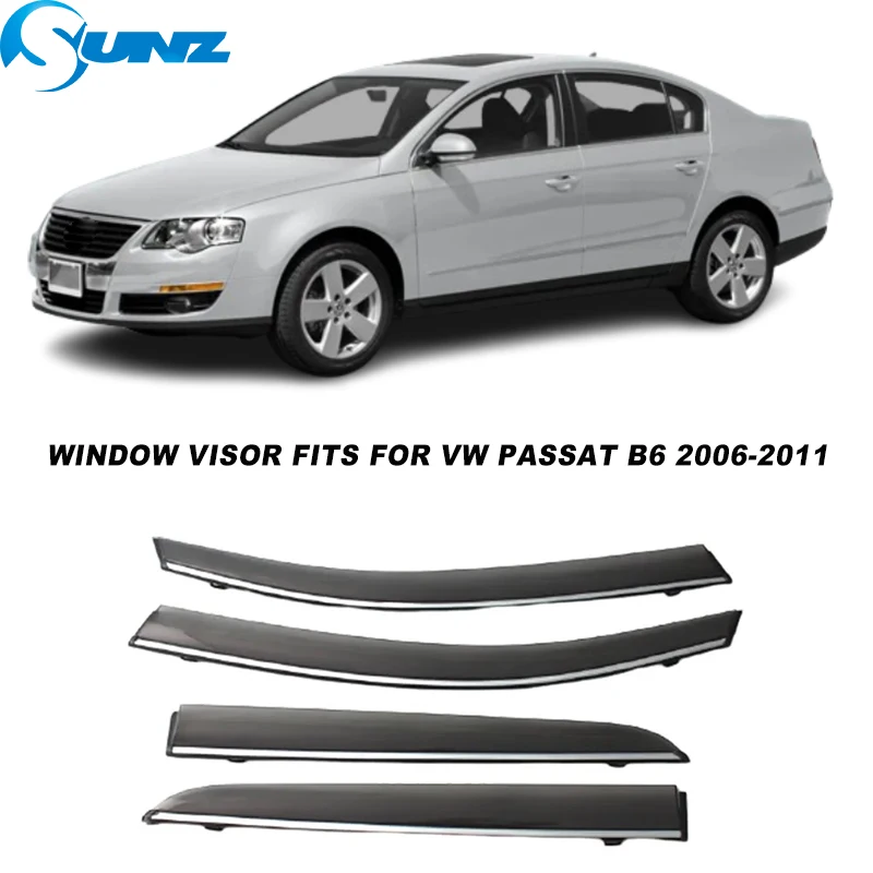 Car Window Deflector For Volkswagen Passat B6 2006 2007 2008 2009 2010 2011 Auto Window Visor Rain Guard Vent Sun Shade