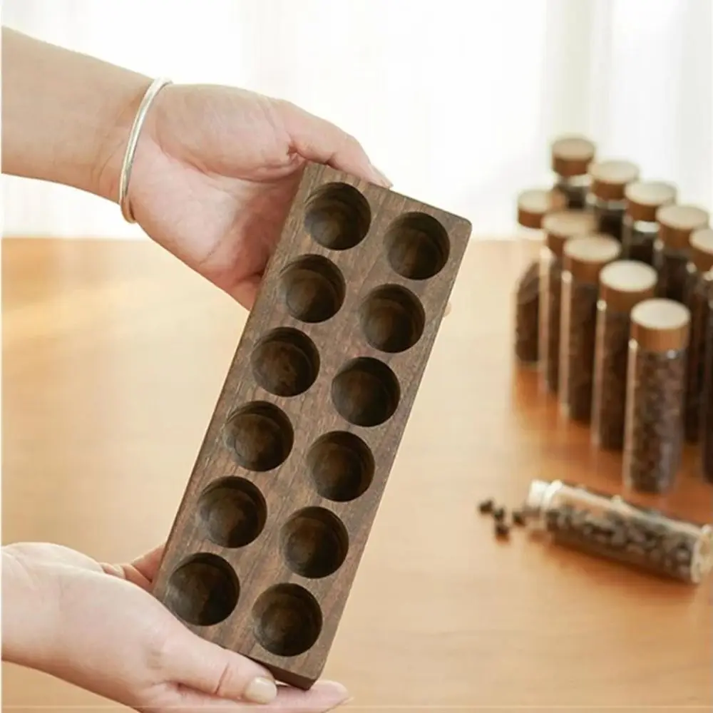 

Walnut Wood Coffee Beans Storage Container With Breathable Lid Portable Coffeware Set Convenient Tea Tube Bottle Gift