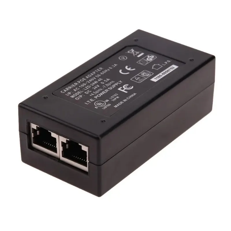 24V/48V 0.5A Desktop POE Power Injector Ethernet Adapter Surveillance CCTV for IP Camera  Supply