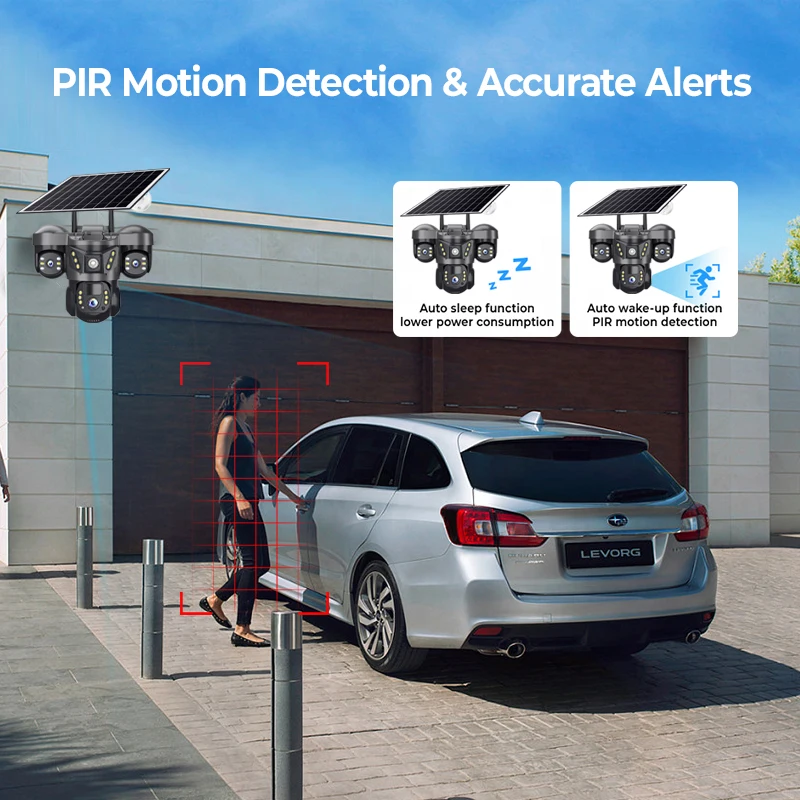 15MP ثلاثة عدسة الشمسية 4G كاميرا متحركة في الهواء الطلق PIR كشف الإنسان IP66 مقاوم للماء فيديو الأمن كاميرات IP مراقبة البطارية