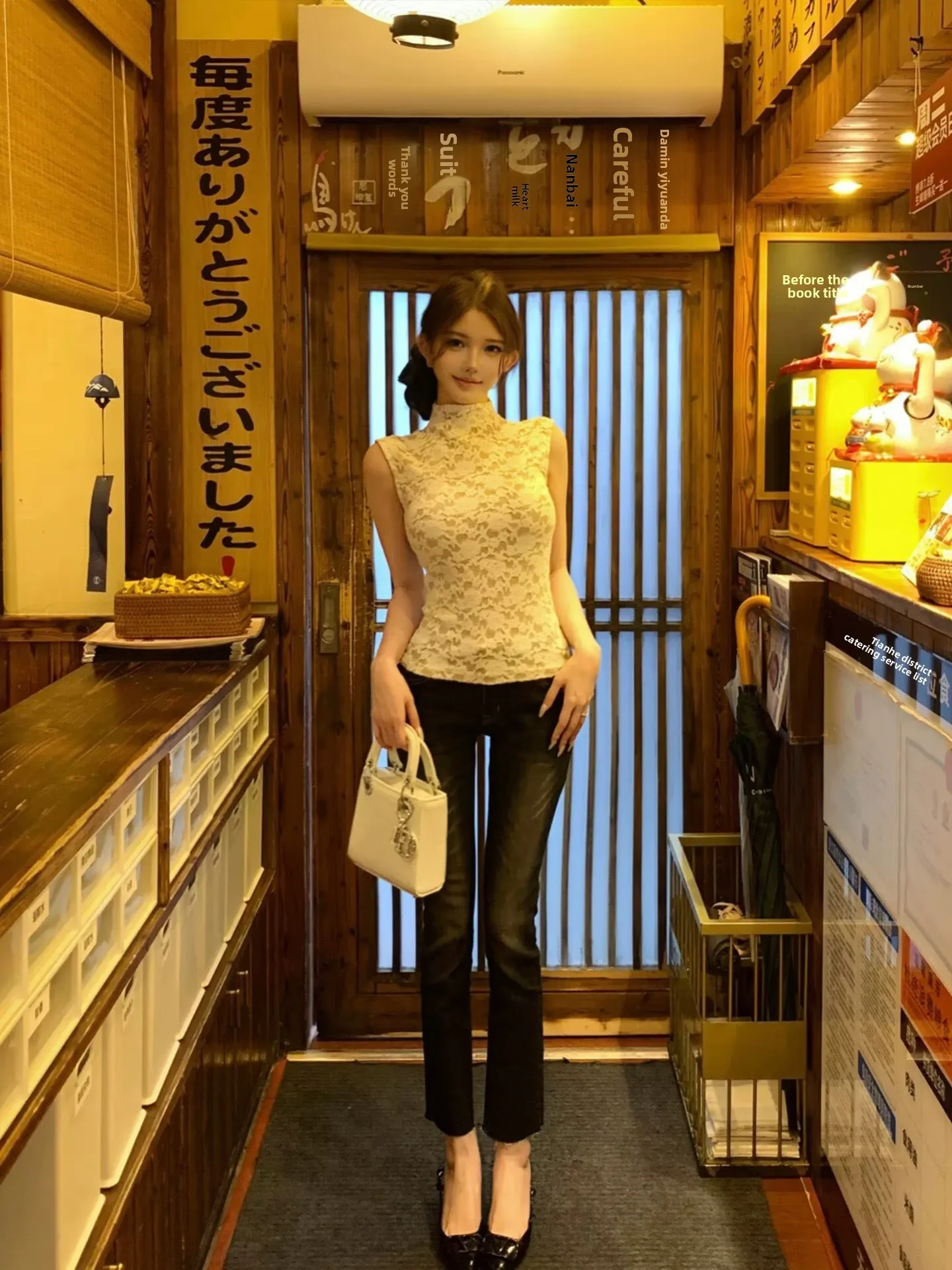 

Женские джинсы прямого кроя с высокой талией, эластичные, из хлопковой стрейч-ткани, черные, для весеннего сезона