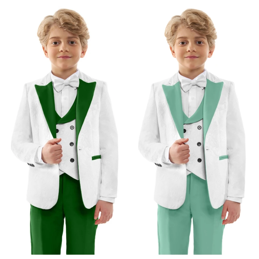 Fast Ship 4 Pieces Tuxedo For Chidren Wedding Party Classic Boys Suits Slim Fit High QualitY Handsome Suit Set Formal occasions