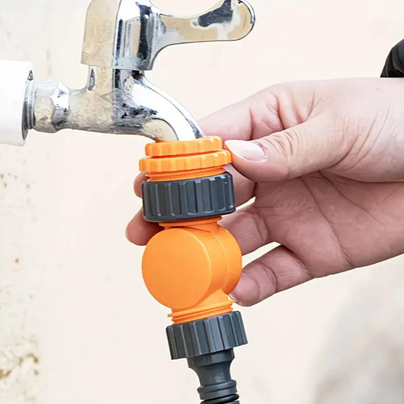 

1pc Garden Plastic Hose Tap Adjustable Quick Connector For 13mm Hose Tube Garden Watering Fitting 180° Rotatable Fauce 917