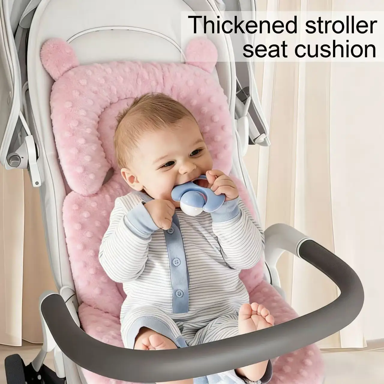 

Подушка для детской коляски, 1 шт., из мягкого и комфортного велюра, подходит для колясок, колясок с высоким сиденьем и автокресел, незаменимая вещь для прогулок с малышом.