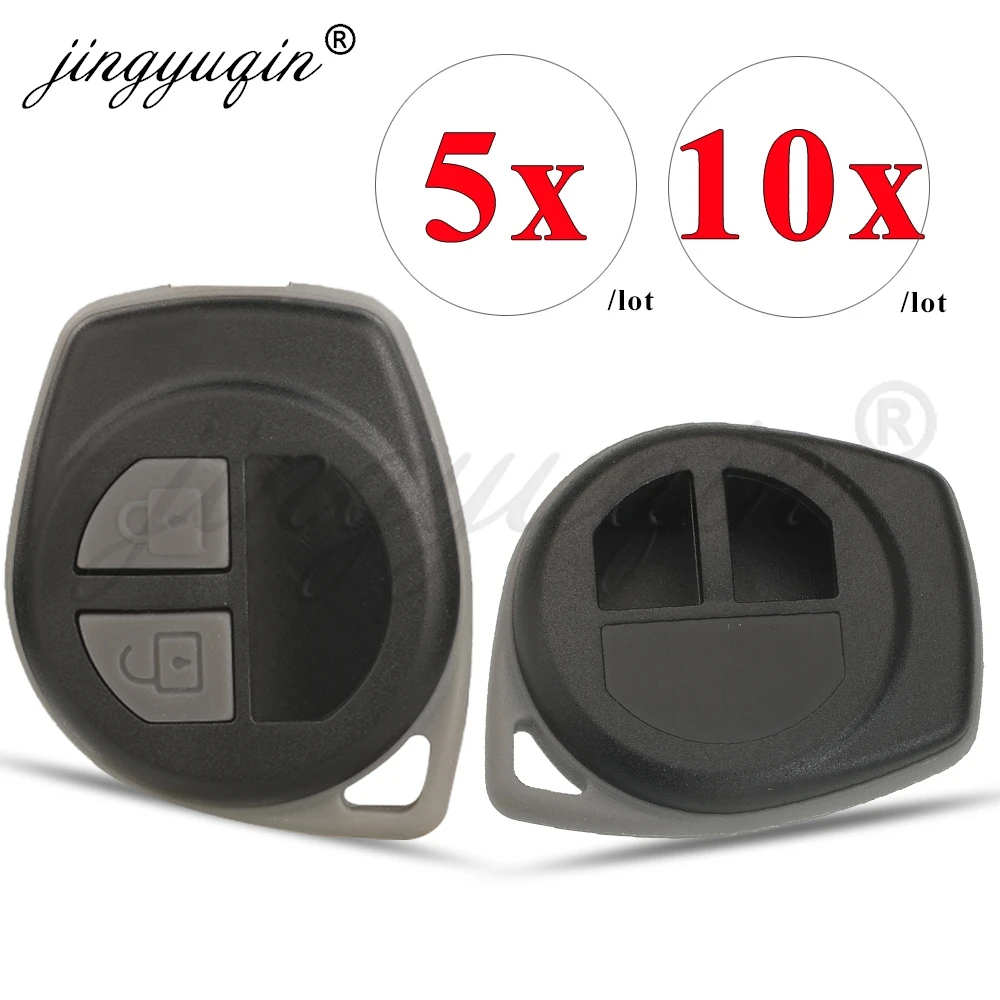 

Jingyuqin 5/10 шт., чехол для автомобильного ключа, кнопка, внутренний корпус, чехол-брелок для Suzuki Swift SX4 Grand Vitara Splash Liana Aerio Jimny